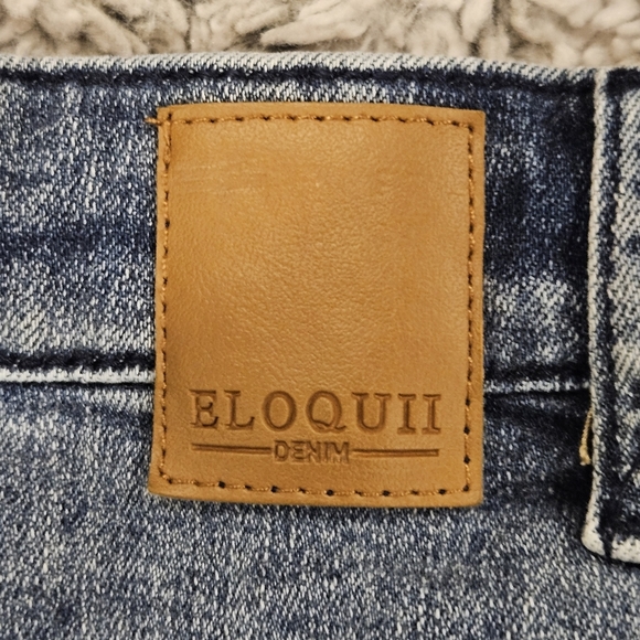 Eloquii Size 24V (Viola Fit) Stretch Denim Jeans High Rise Med Wash Tapered Leg - Picture 11 of 11
